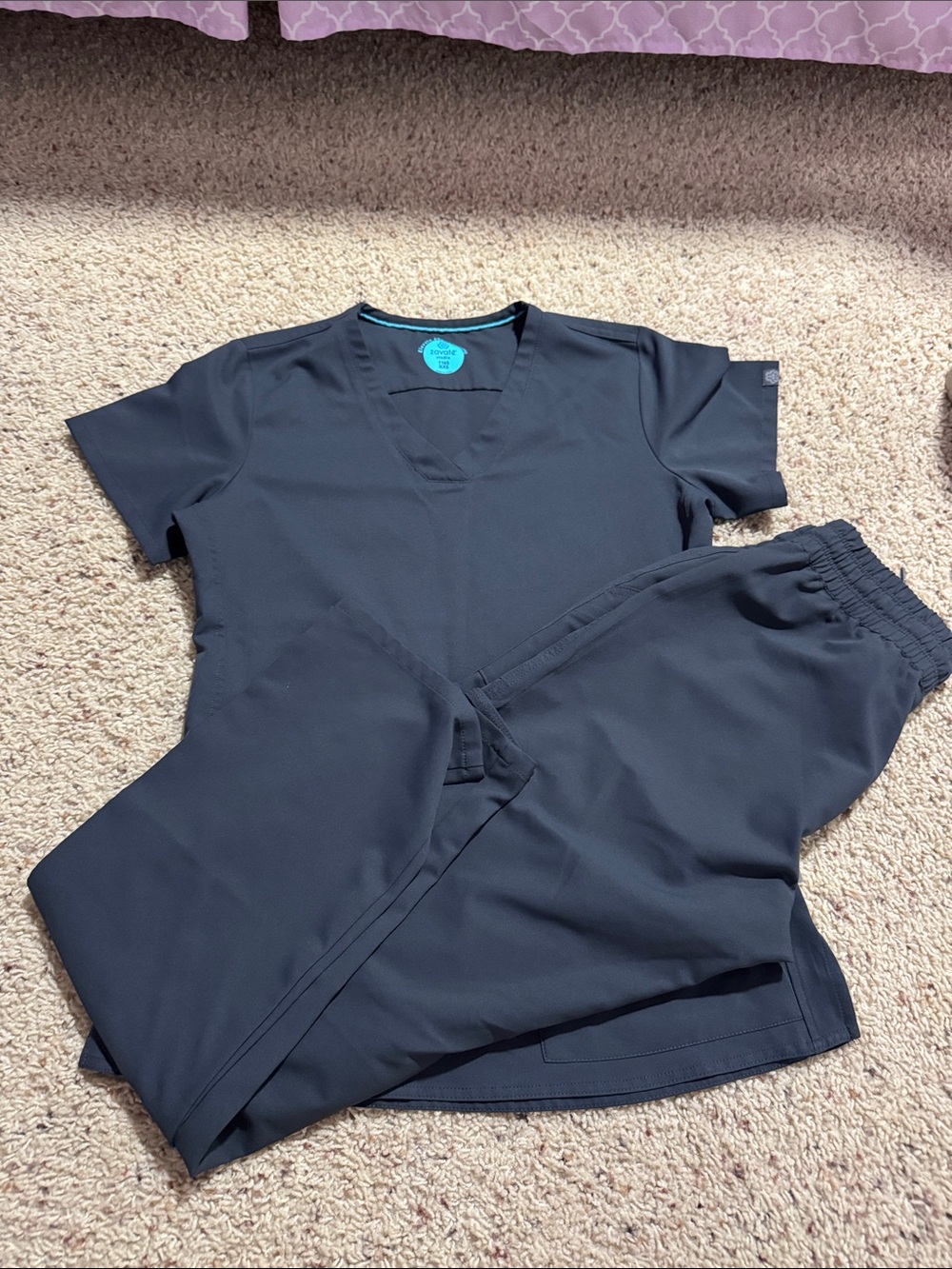 Women's grey Scrub Top & Pants Set